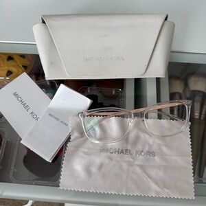 Michael Kors Clear Eyeglasses Frames (Has RX lens that needs replaced)